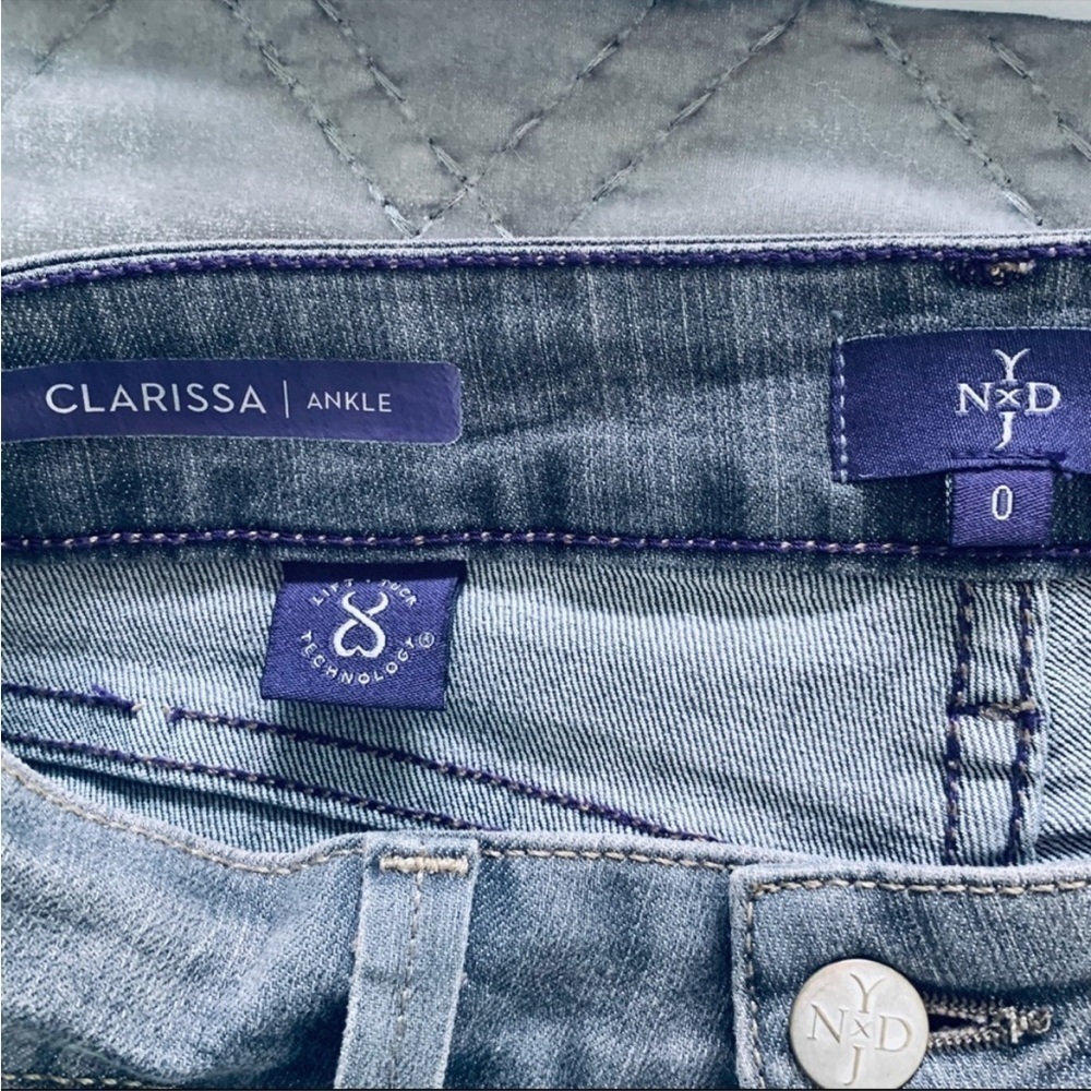 NYDJ Clarissa Grey Wash Jeans Size 0 NWT - Picture 5 of 6